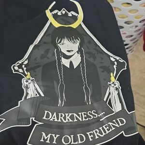 Darkness My Old Friend Graphic Tee - Black with Yellow Accents
